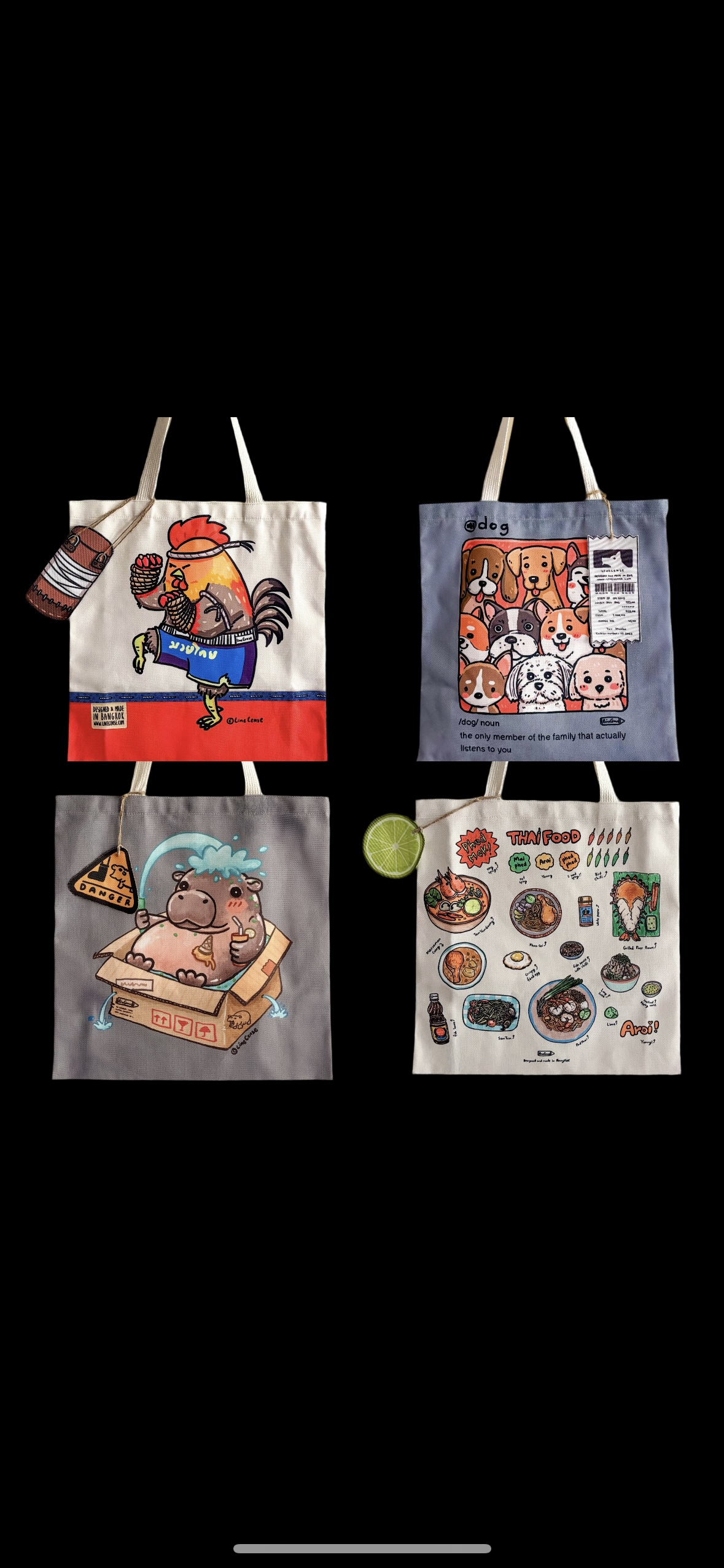 Doppelseitige Taschen