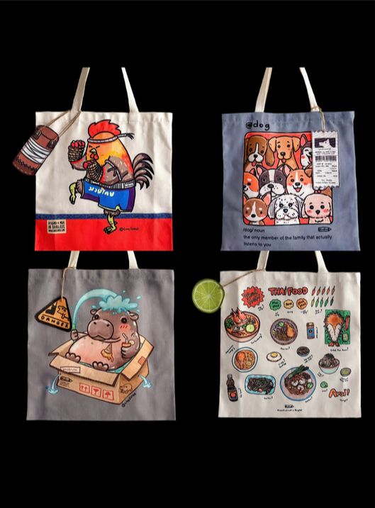 Tasche mit doppelseitigem Druck | Dogs only - Wuff mit Aussicht