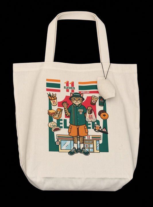 Katzen Tote Bag mit erweiterbarem Boden | 11/11 – because 7/11 wasn’t enough 😂