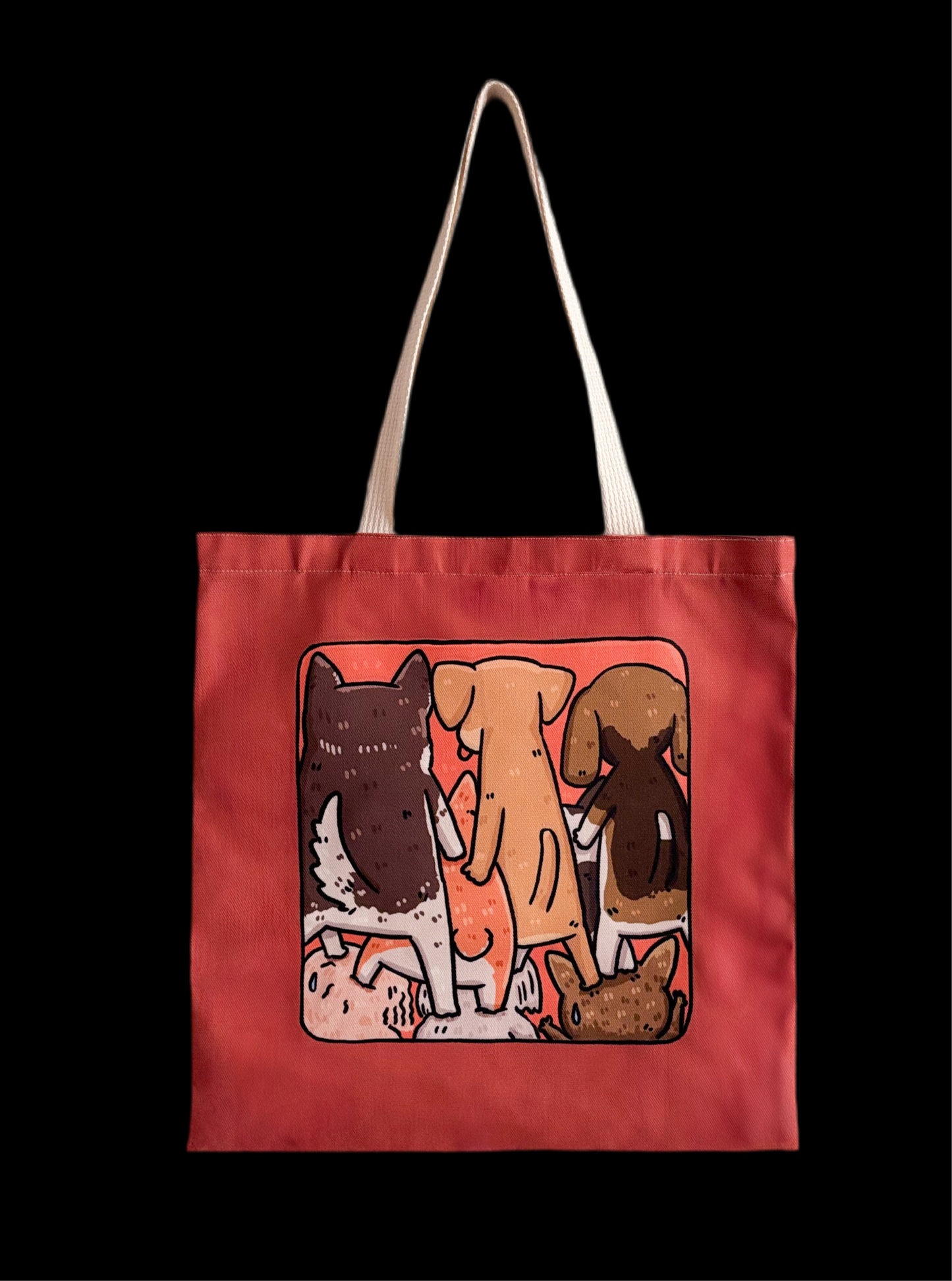 Tasche mit doppelseitigem Druck | Dogs only - Wuff mit Aussicht