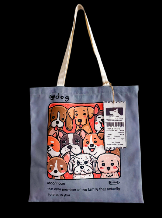 Tasche mit doppelseitigem Druck | Dogs only - Wuff mit Aussicht