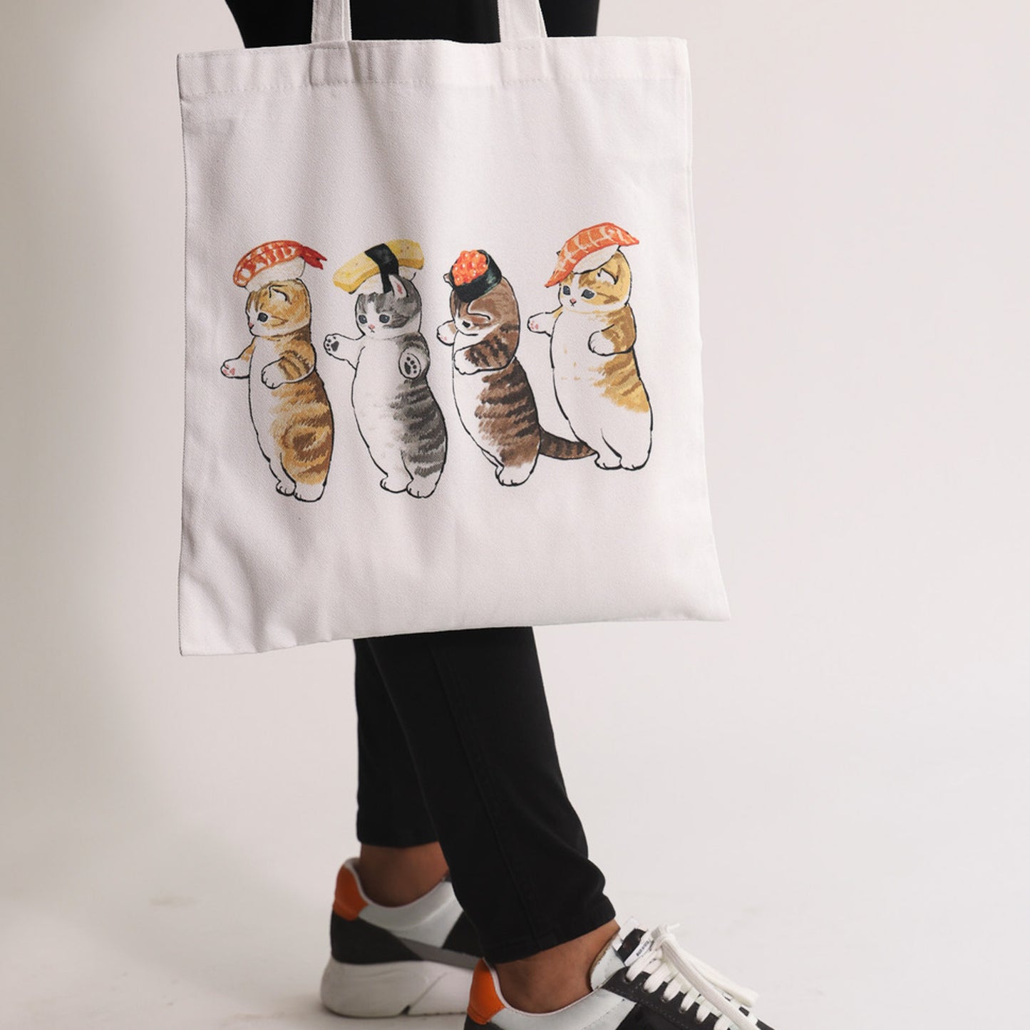 Stofftasche mit Katzenmotiv | Sushi Catwalk